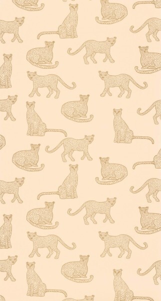 non-woven wallpaper leopard animals pink LGG104394222