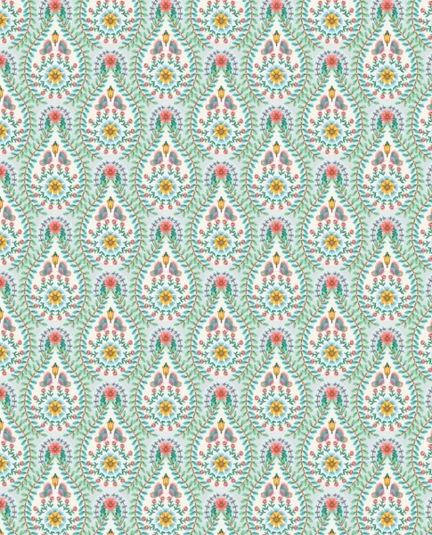 Non-woven wallpaper drops white colorful flowers Pip Studio 5 300150