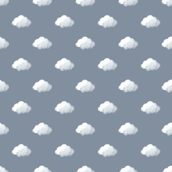 non-woven wallpaper dreams cloud motifs blue 014833
