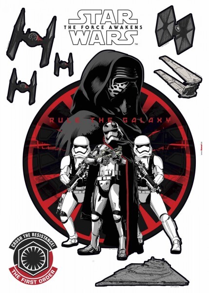 Sticker Rot/Schwarz Wandsticker Star Wars First Order