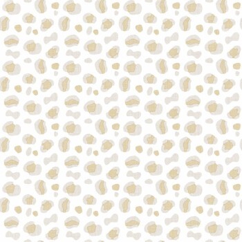 animal fur leopard fur wallpaper white and pale beige Mondobaby Rasch Textil 113052