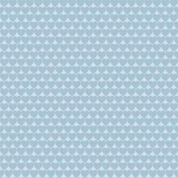 Blue wallpaper heart Mondobaby Rasch Textil 113041