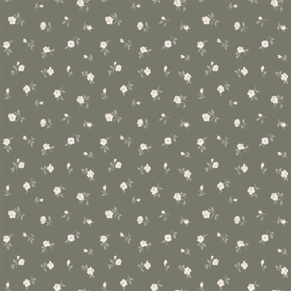 Summer blossom pattern non-woven wallpaper dark blue Woodland Rasch Textil 139238