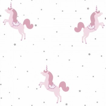 wallpaper white pink unicorn