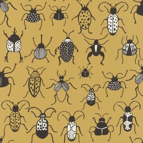 Beetle non-woven wallpaper ocher Onszelf Stories Rasch 552966