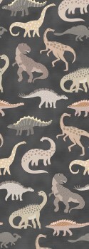 Time Travel Animals Mural Beige & Brown Olive & Noah Behang Expresse INK7832