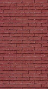 brick wine red wallpaper Caselio - Young and free Texdecor YNF103298054
