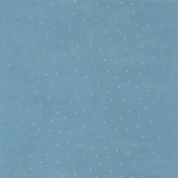 Non-Woven Wallpaper Blue Golden Dots Caselio Imagination