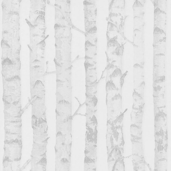 Tree trunks Gray non-woven wallpaper