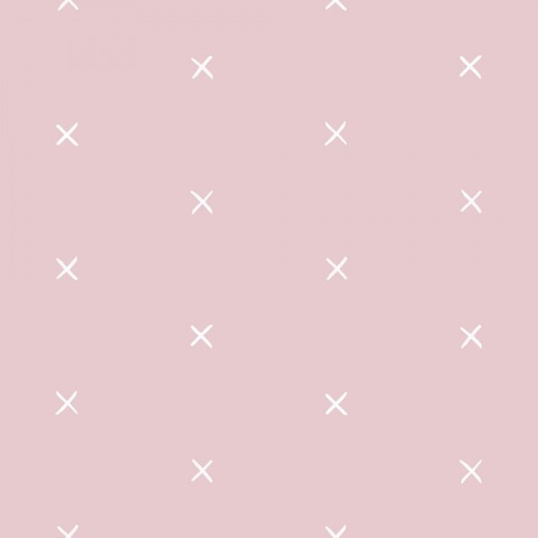 Wallpaper pink white crosses
