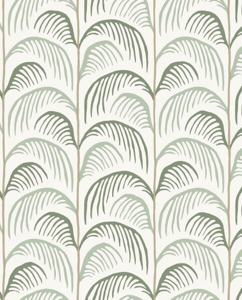 Palmen Tapete Vintage Grün