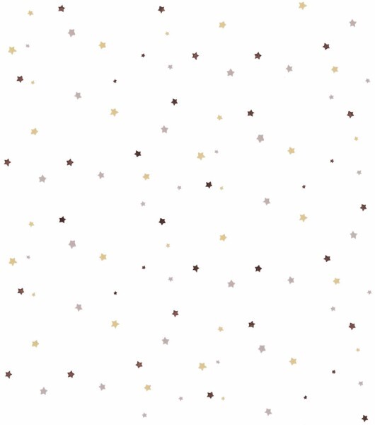 white brown and beige wallpaper small stars Mondobaby Rasch Textil 113045