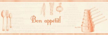 Texdecor Caselio - Bon Appetit 36-BAP68473017 Borte orange Küche Vlies