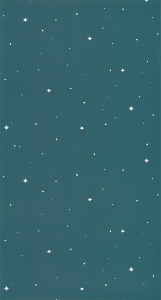 Sky Glow in the Dark Petrol Blue Wallpaper Caselio - Autour du Monde Texdecor ADM103476064