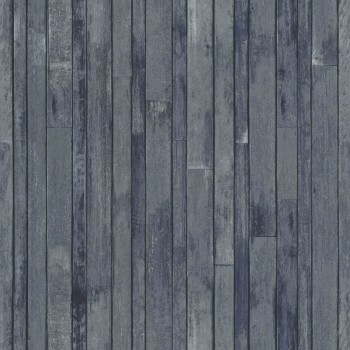 wallpaper wood look blue-grey