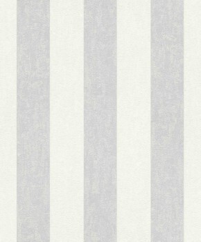 Grau-Weiß Streifen Tapete Vlies Wohnzimmer