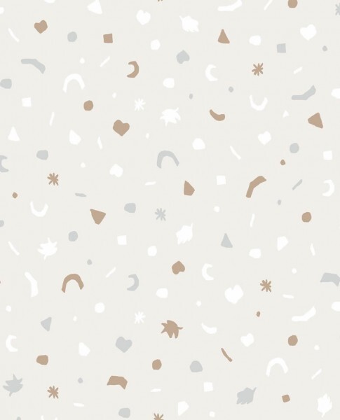 wallpaper beige forms pattern children