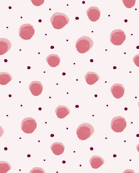 wallpaper red dots non-woven girl