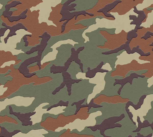 Tapete Grünbraun Camouflage