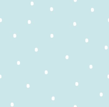 Hellblau und weiße Tapete Punkte Pippo Rasch Textil 104601