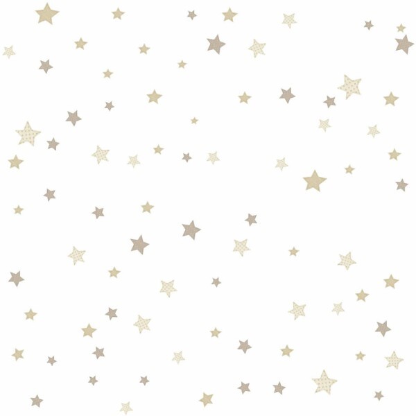 non-woven wallpaper stars sky beige white 014827