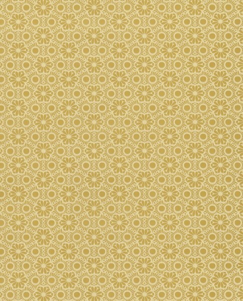 Gold Muster-Tapete Blumen Schimmer