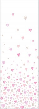 Herzen Wandbild Rosa-Grau