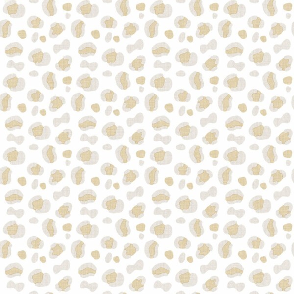 Tierfell Leopard Fell Tapete weiß und blass beige Mondobaby Rasch Textil 113052