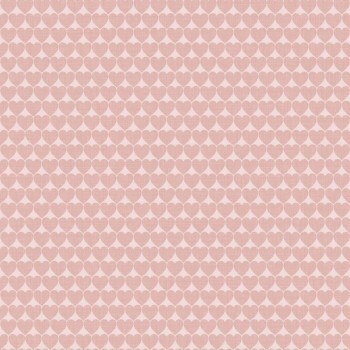 Small heart pattern pink wallpaper Mondobaby Rasch Textil 113042