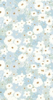 non-woven wallpaper flower meadow flowers white LGG104416659