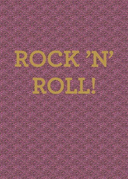 Rock N Roll mural Leopattern Pink