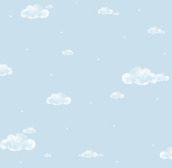 Weiß und blaue Tapete Wolken am Himmel Pippo Rasch Textil 104581 _L1