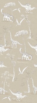 Dinosaur Time Travel Mural Beige Olive & Noah Behang Expresse INK7829
