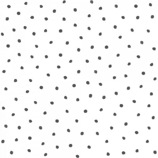 dot black white non-woven wallpaper