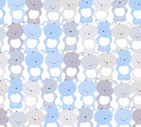 Blue, gray and purple non-woven wallpaper animal motifs Little Love AS Creation 381291
