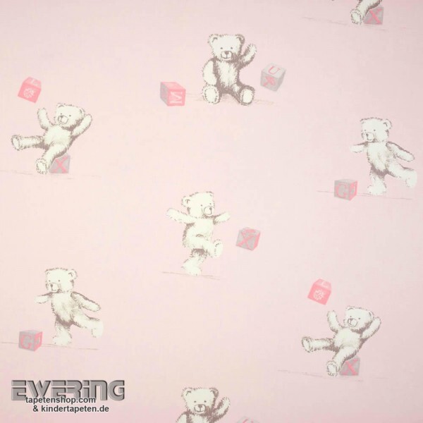 Light-Pink Teddy Bear Deco Fabric Girl