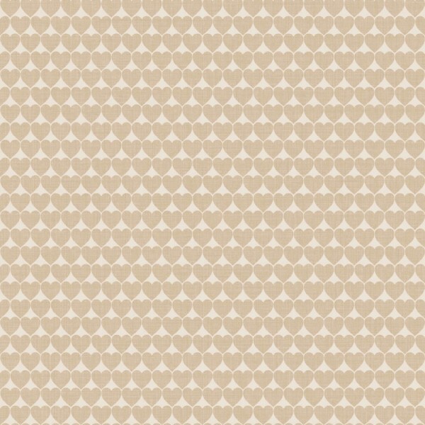 Herzform Tapete beige Mondobaby Rasch Textil 113040