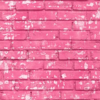 Ziegelsteine Tapete pink Friends & Coffee Essener 16661