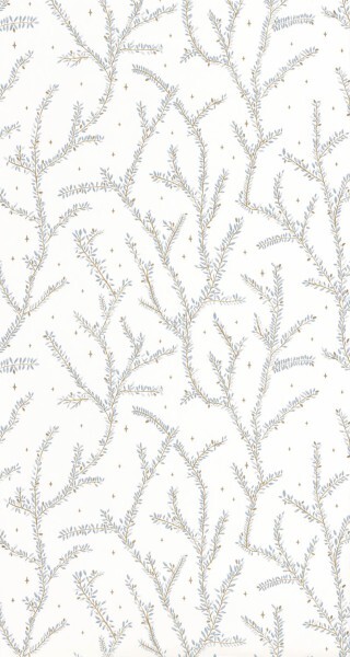 Leaf Motifs White Wallpaper Caselio - La Foret Texdecor FRT102946030