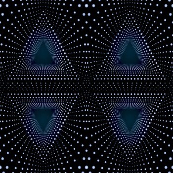 Non-woven wallpaper triangles dots dark blue Smita Good Vibes
