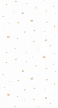 non-woven wallpaper dots stars hearts white LGG104440674