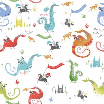 cute knight dragon wallpaper white and colorful Tiny Tots 2 Essener G78368