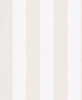 graphic block stripes wallpaper cream and white Kids Walls Marburg 82260
