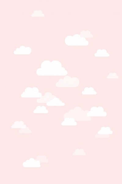 Rosa Wolken Wandbild Xl