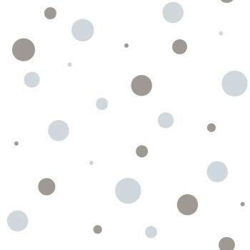 non-woven wallpaper confetti dots white blue 014823