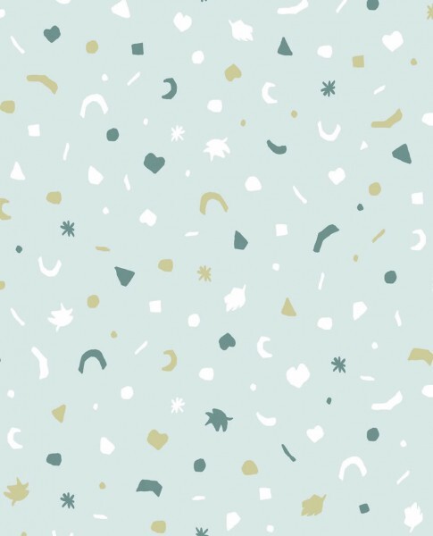 forms wallpaper mint green children
