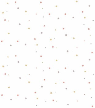 stars little stars wallpaper white and colorful Mondobaby Rasch Textil 213044