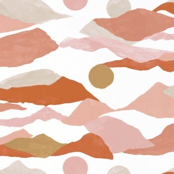 Wallpaper White Orange Mountains Sun Caselio Imagination IMG102188018