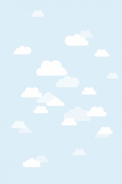 Wolken Hellblau Wandbild