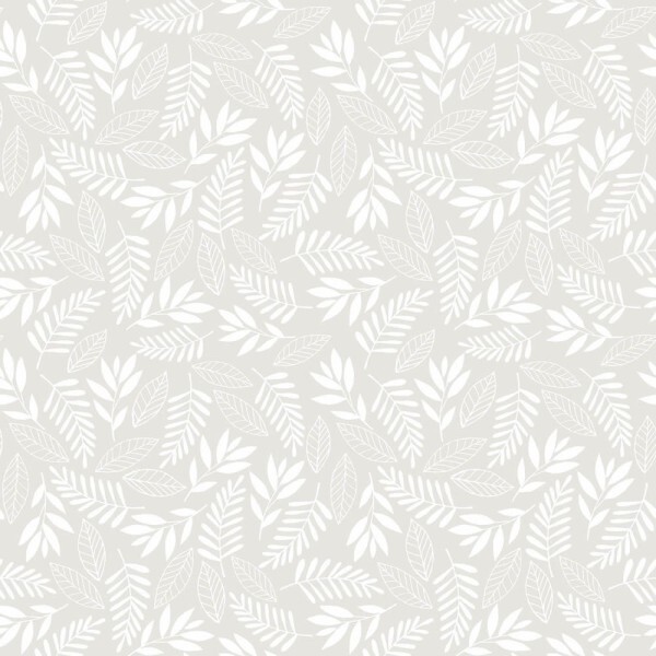 Gray non-woven wallpaper leaf pattern Tiny Tots 2 Essener G78380